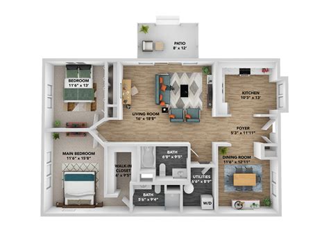 Apartment Floor Plans - Brookhaven at Lexington