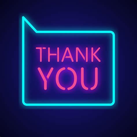 Thank you neon sign 1218637 Vector Art at Vecteezy