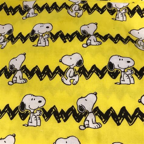 100% Cotton Snoopy Charlie Brown Yellow Shirt Pattern Peanuts - Etsy