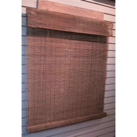 Bamboo Roll Up Blinds Matchstick Bamboo Roll - Up Blinds With 6 In.attached Valance 48 In ...