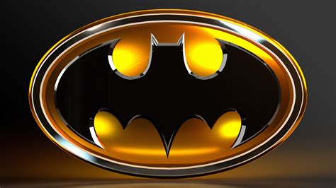 Adobe Dimension rendering of the 1989 Batman logo | Behance