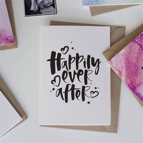 'happily ever after' wedding card by too wordy | notonthehighstreet.com