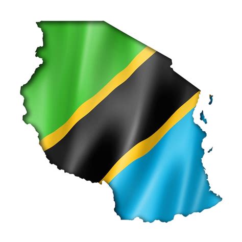 Premium Photo | Tanzania flag map