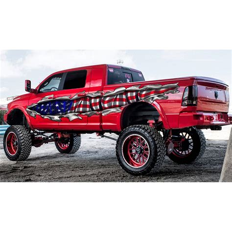 Ripped USA Flag Truck Graphics, USA Flag Truck Vinyl Side Graphics buy ...