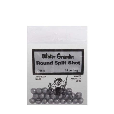 Water Gremlin 24 Pc. Size 5 Round Split Shot Sinkers by Water Gremlin ...