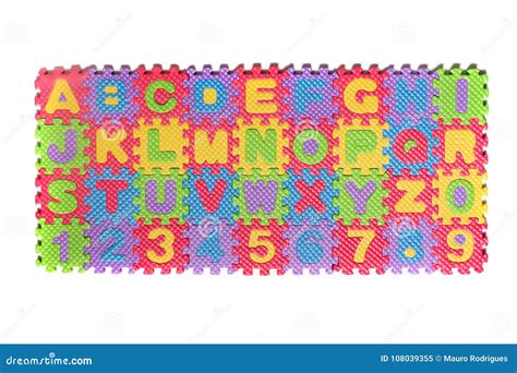 Foam Puzzle Numbers and Letters Stock Image - Image of teaching, children: 108039355