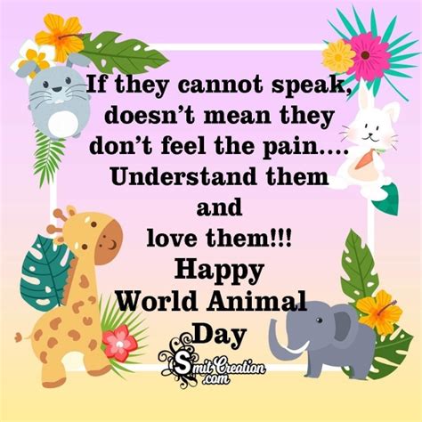 World Animal Day Poster Messages - SmitCreation.com