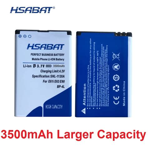 HSABAT battery For Nokia E61i E63 E90 E95 E72 E52 E71 6650F N810 N97 3500mAh BP 4L -in Mobile ...