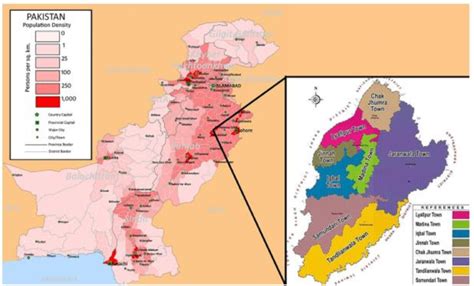 Geographical location of Faisalabad on Map of Pakistan. | Download Scientific Diagram