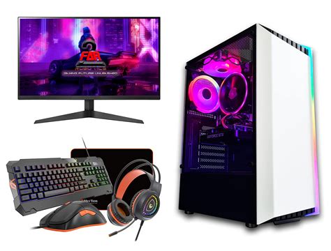 Buy 2FR Complete RGB Gaming PC Set - 24 Inch 144Hz Monitor, Keyboard, Mouse, Headphone, Mouse ...