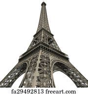 Free art print of Eiffel tower at wide angle. Autumn in Paris. Eiffel tower at wide angle ...