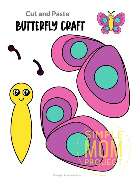 Free Printable Butterfly Craft Template - Simple Mom Project