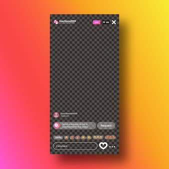 Free Vector | Instagram live stream interface template