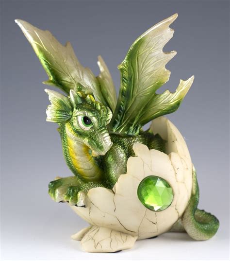 Dragon Figurine Green Baby Hatching from Egg 5.25 | Baby dragon, Hatch baby, Dragon figurines