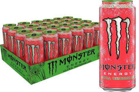 Buy Monster Energy Ultra Watermelon, Sugar Free Energy Drink, 16 Ounce ...