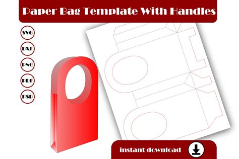 Paper Bag Template, Paper Gift Bag Graphic by blacbidigital · Creative ...