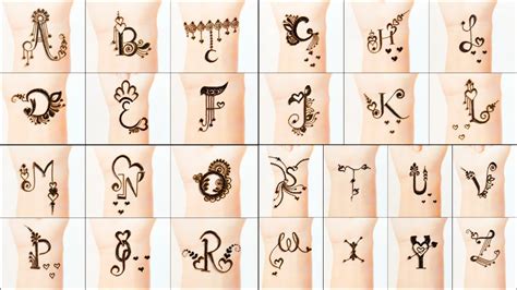 Top 75+ alphabet tattoo mehndi design - in.cdgdbentre