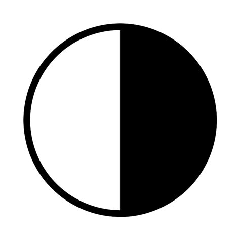 Half Black And Half White Circle