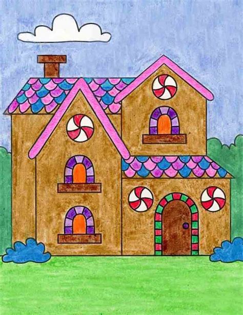 How To Draw Gingerbread House Drawing How To Draw A Gingerbread House | Images and Photos finder