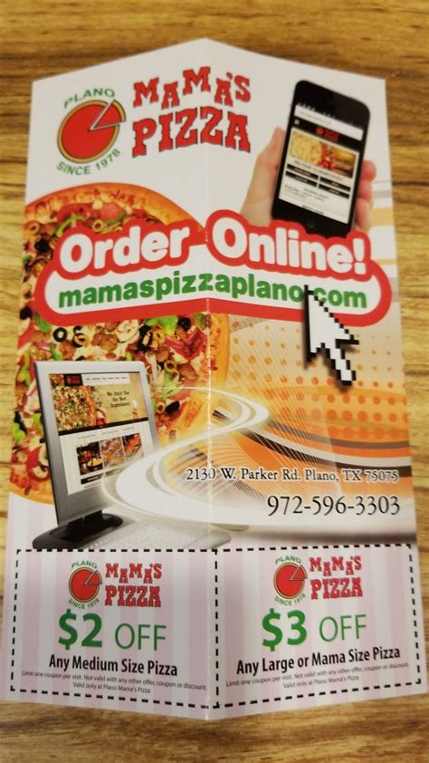 Menu at Mama's Pizza pizzeria, Plano, W Parker Rd