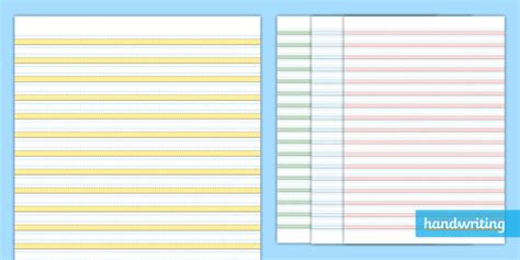 Blank Handwriting Sheets - Primary School - Twinkl