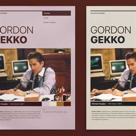 Gordon Gekko Poster - Etsy