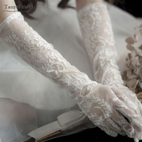 31.99US $ 20% OFF|Soft Lace Long Wedding Glovs Sleeves Chic Boho ...