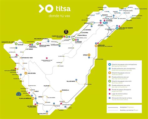 Tenerife bus map