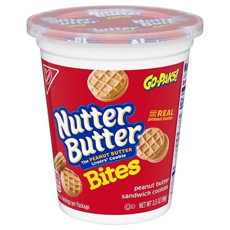 Nabisco Nutter Butter Go-Paks! Peanut Butter Sandwich Cookie Bites ...