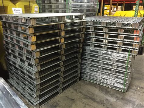 Metal Pallets | Heavy Duty, Stackable Galvanized Steel Pallets