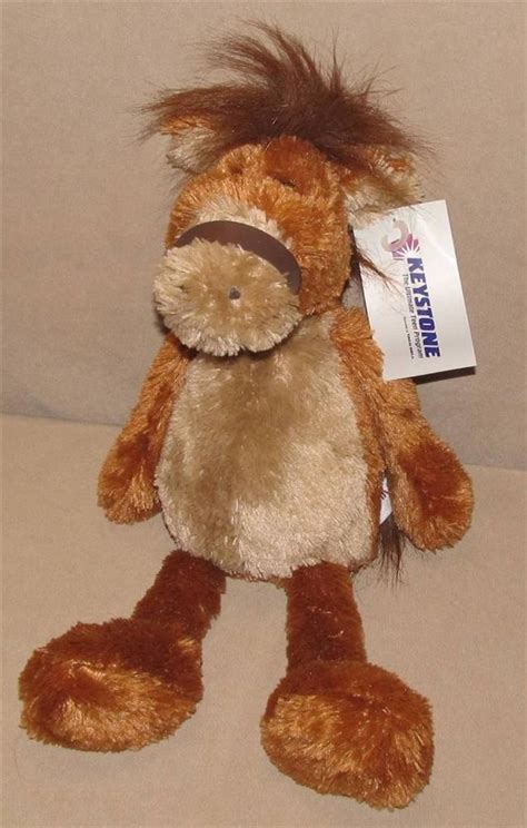 NWT 16" Unipak Keystone Brown Tan Horse Pony Plush Stuffed Animal Long ...