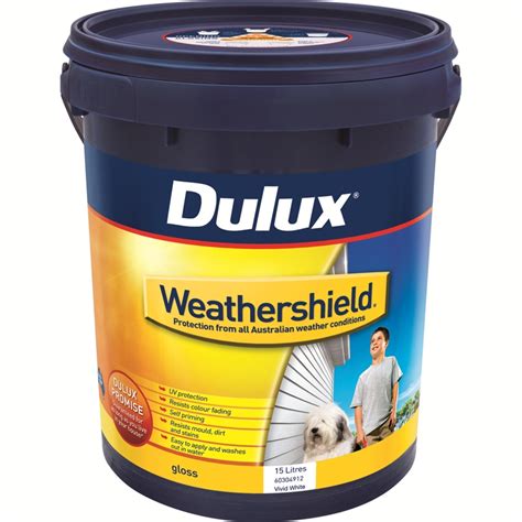 Dulux Weathershield 15L Gloss Vivid White Exterior Paint | Bunnings ...