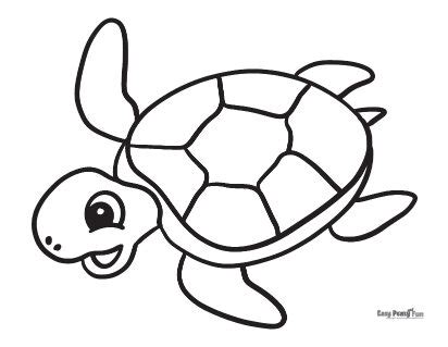 Turtle Coloring Pages - 30 Printable Sheets - Easy Peasy and Fun