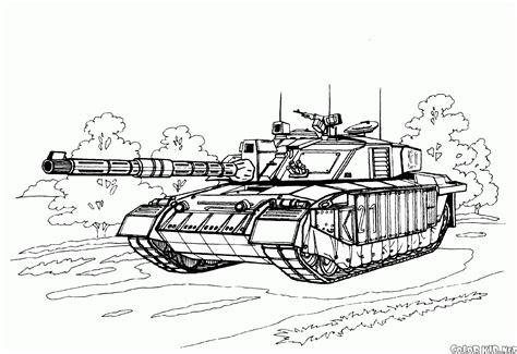 Coloring page - Tank (UK)