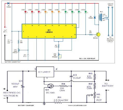 power supply - How to connect auto cut off circuit with battery level indicator? - Electrical ...