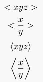 How do you write brackets[ ] and parenthesis( ) in LaTeX? | Big brackets