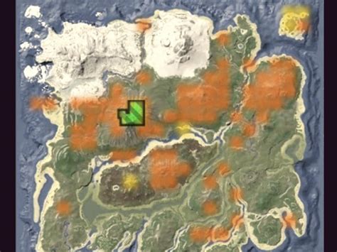 What does the green section mean on the map? I’m looking at Rex spawn locations on the island ...