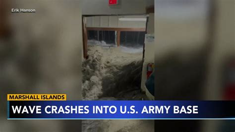 Rogue wave crashes into US Army Base in Marshall Islands, ripping doors ...