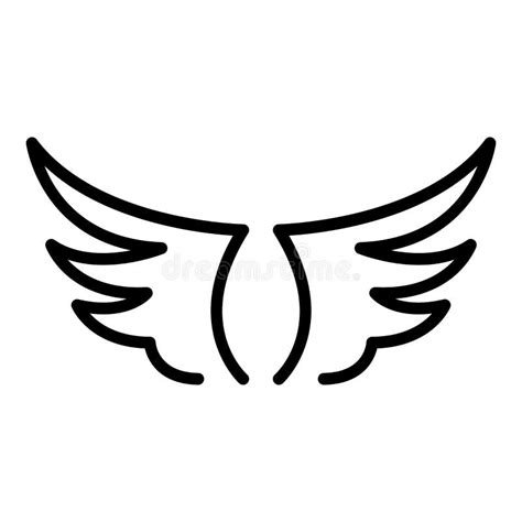 Phoenix Wings Icon, Outline Style Stock Vector - Illustration of line ...