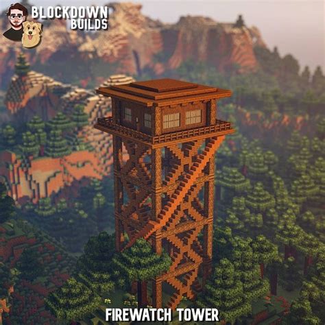 Blockdown - Minecraft Builder on Instagram: "🗼Firewatch Tower 🗼 ...