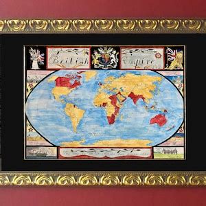 Map of the British Empire 1921 - Etsy