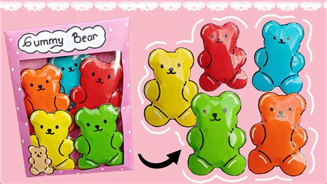 Cara membuat GUMMY BEAR PAPER SQUISHY - SQUISHY dari KERTAS - YouTube