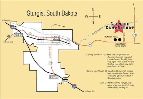 Map of Glencoe CampResort | Getting to the Sturgis Motorcycle Rally | Glencoe Camp Resort Sturgis