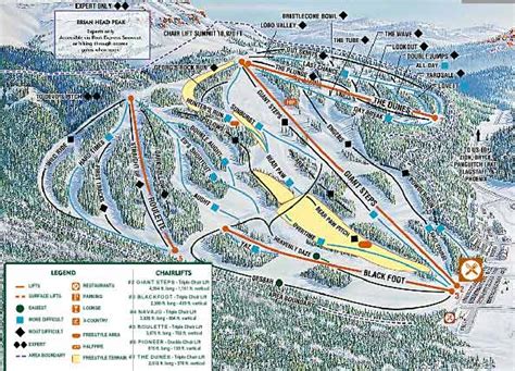 Brian Head trail map, Brian Head ski map, Brian Head snowboard map