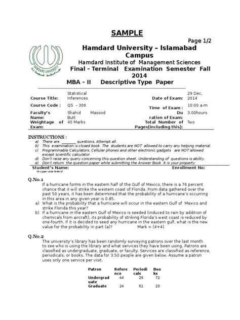 Sample Question Paper | PDF | Test (Assessment) | Further Education