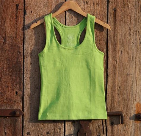 Womens Organic Cotton Top - Lime Green - Woodwose