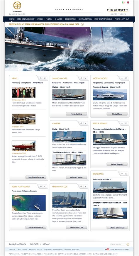 Perini Navi Group’s New Website - Home Page — Yacht Charter ...