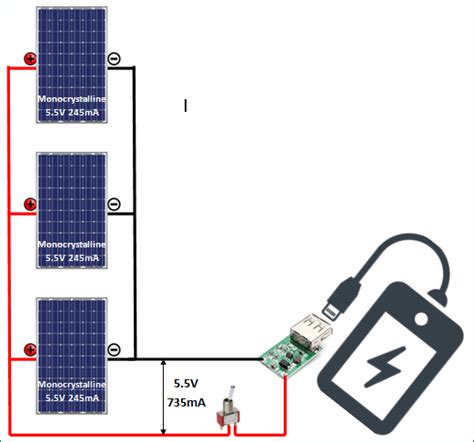 DIY Solar Powered Cell Phone Charger Circuit Diagram