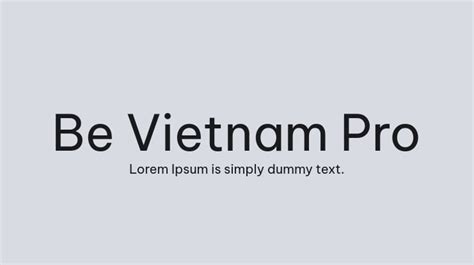 Be Vietnam Pro Font Family : Download Free for Desktop & Webfont