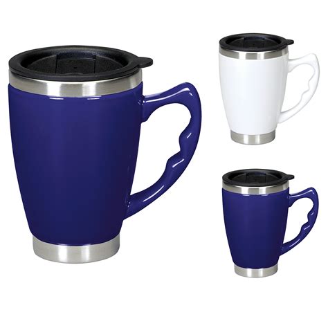 Primo Travel Mug - Ceramic outer Thermal Stainless Steel Lining with closing lid | eBay
